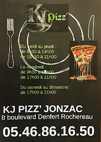 Menu KJ PIZZ' JONZAC Page 4
