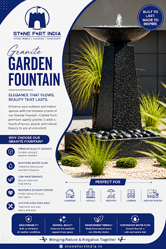 💧 Granite Garden Fountain | Stone Fort India 💧 post image