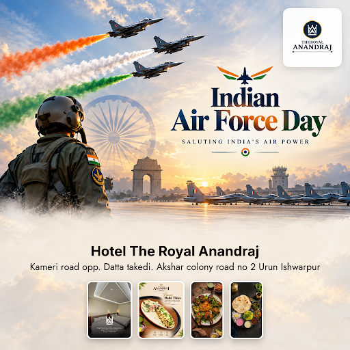 Celebrate Indian Air Force Day at Hotel The Royal Anandraj with our pure veg family restaurant, l… post image