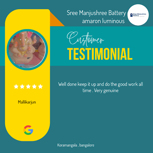 Mallikarjun's outstanding experience at Sree Manjushree Battery exide amaron luminous in Bengalur… post image