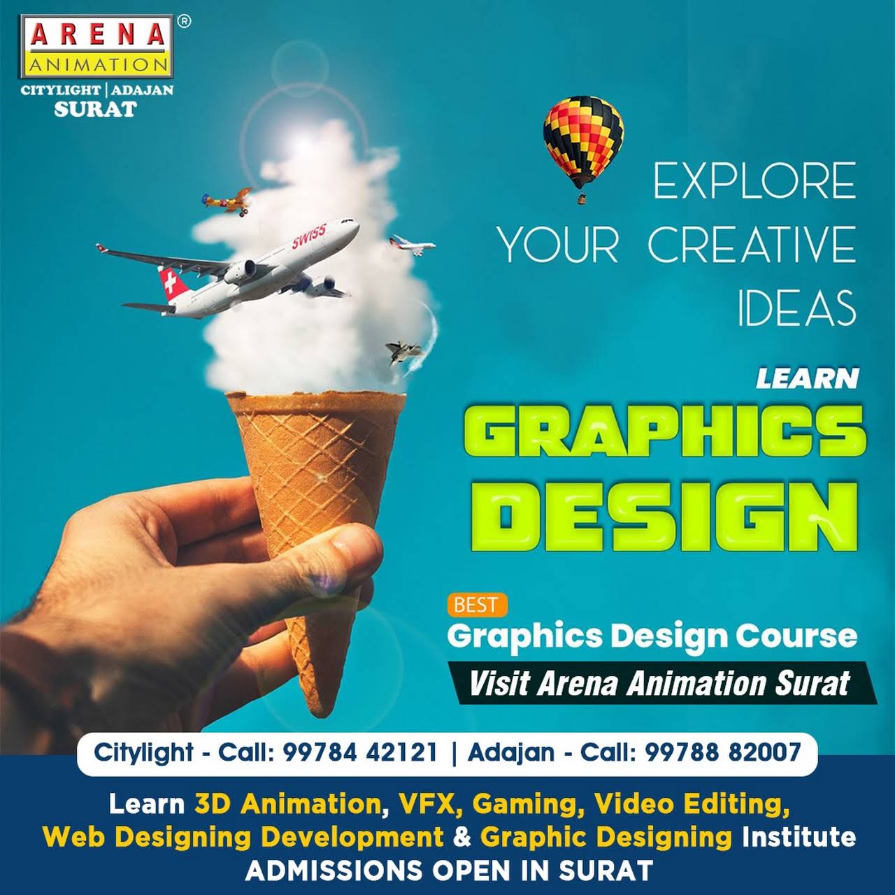 ARENA ANIMATION - 3D Animation | VFX | Graphic Designing | Video Editing  Course - Adajan & Citylight Center in Surat