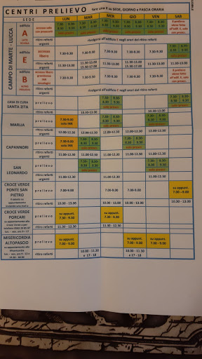 OSPEDALE, Padiglione E, prelievo sangue.
