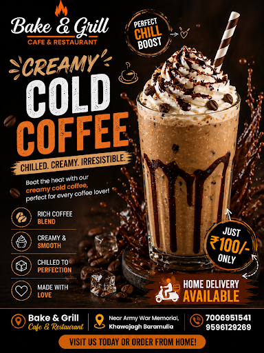 Beat the Heat With our Cold Coffee Prepared with freshly grinded Coffee Beans