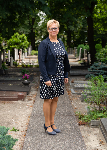 Angelika Verboom voor een uitvaart van (n)u