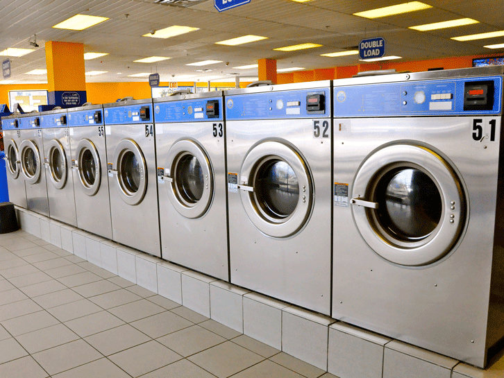 Clean laundry equipment at Results in Manchester, NH