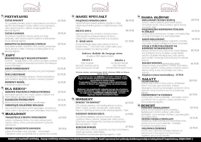 Restauracja INSPIRACJE Opole Steki Burgery Lunch Grill - Restauracja