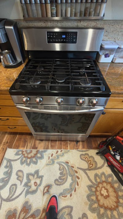 Stainless steel 5-burner gas range repair
