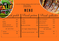 Menu Le Talié restaurant Africain Martigues Page 2