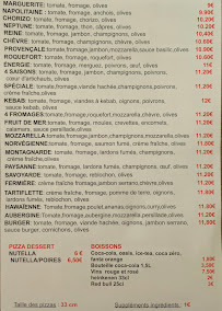 Menu Pizza Energie Page 1