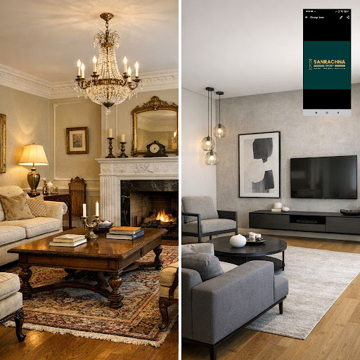 Confused between timeless classic interiors and sleek contemporary design? At SANRACHNA CREATIONS… post image