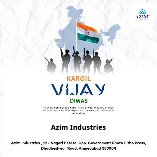 Honoring the spirit of Kargil Vijay Diwas, Azim Industries expresses gratitude to our brave soldi…