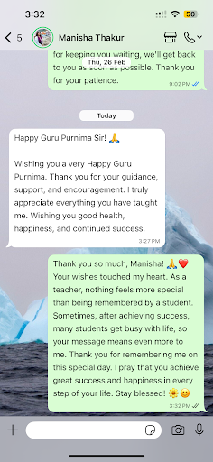 Students Feedback on whats app post image