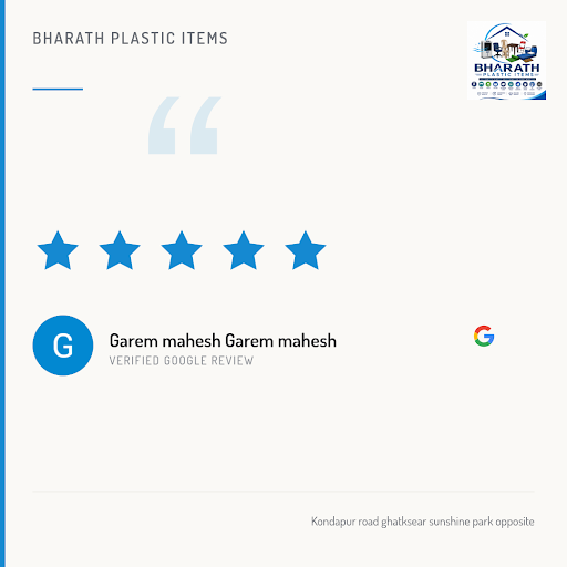 Garem Mahesh raves about his exceptional experience at BHARATH PLASTIC ITEMS, the best cotton bed…