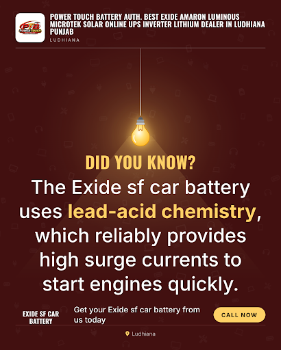 Did you know? The Exide sf car battery uses lead-acid chemistry, which reliably provides high sur… post image