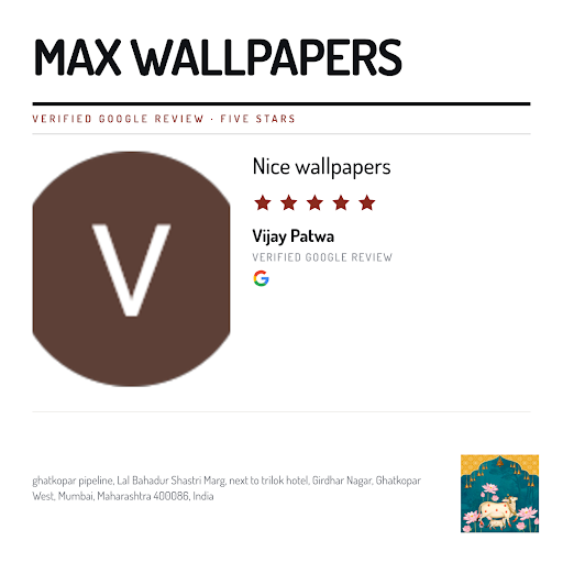 Vijay Patwa's experience at Max Wallpapers in Mumbai was truly exceptional! He raved about our ex… post image