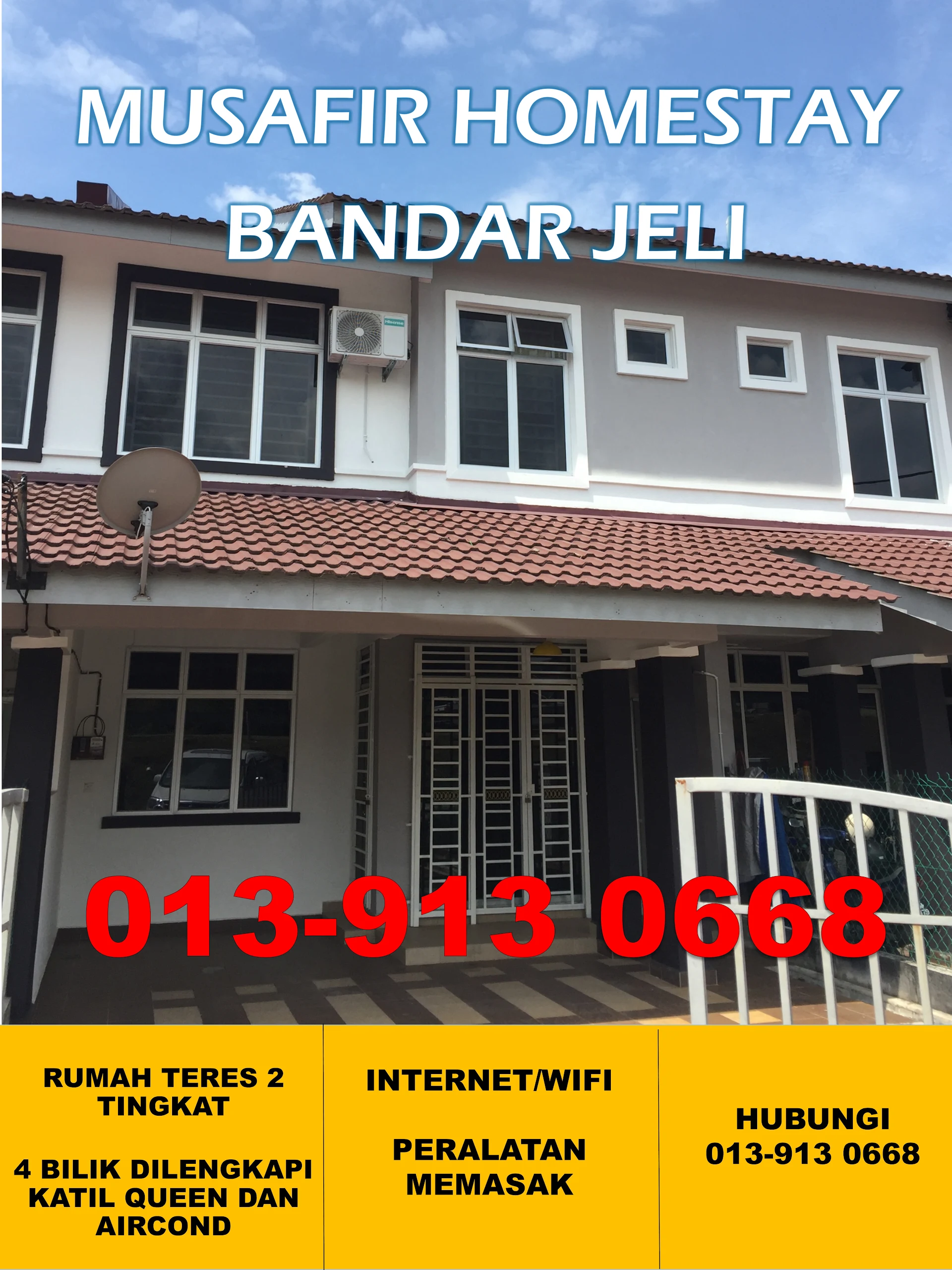Musafir Homestay, Bandar Jeli - Selesa dan Berbaloi