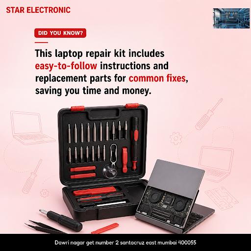 Find reliable laptop and computer repair near me at STAR ELECTRONIC. Our Laptop Repair Kit helps…