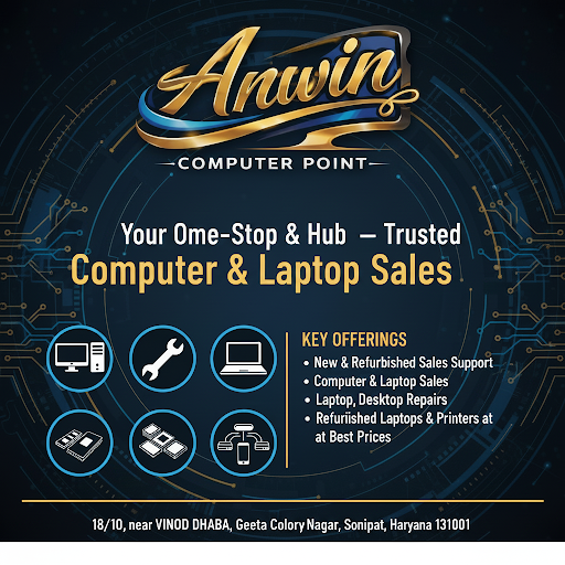 Level up your tech game with Anwin Computer Point! 💻 Your One-Stop Tech Hub — Trusted Computers,…