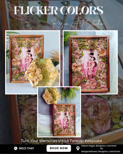 Flicker Colors Resin Art Studio creates unique handmade resin art gif…