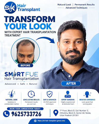 Transform your look with advanced hair transplant treatment in Noida at SK Hair Transplant Clinic… post image