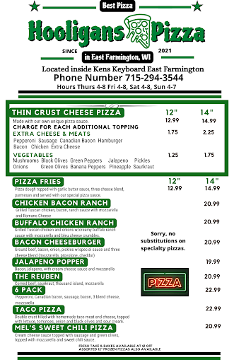 Hooligans Pizza - Visual