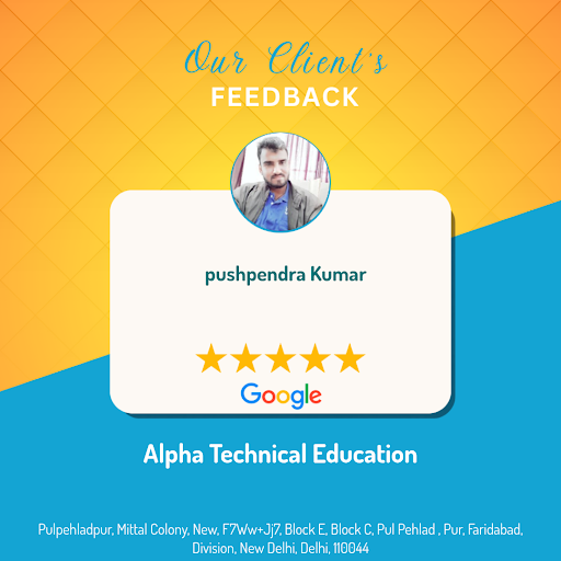 "Pushpendra Kumar's exceptional experience at Alpha Technical Education in New Delhi! He loved ou… post image