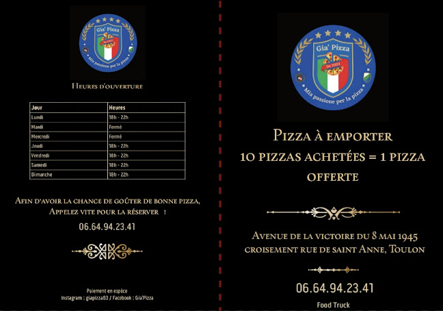Avis sur Gia’Pizza à Toulon - Pizza