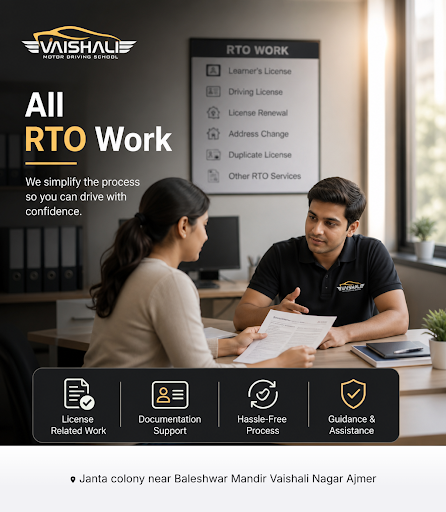 Vaishali Motor Driving School provides comprehensive RTO services for all your vehicle registrati… post image