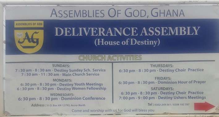 Deliverance Assemblies Of God Church, House Of Destiny, Author: Richard Malan