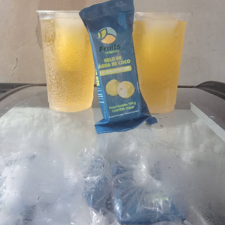 Gelo Para Drink Sabor Coco 100% Natural Gelótimo Fruit 185g - Supernosso