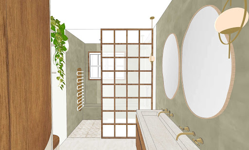 La salle de bain de nos clients était fonctionnelle et...