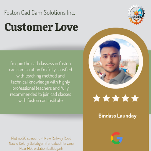 Bindass Launday's experience at Foston Cad Cam Solutions Inc. in Ballabgarh was exceptional! He a…
