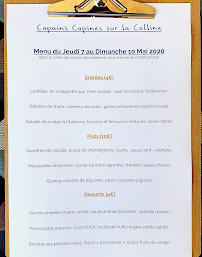 Menu Copains Copines sur la Colline Page 2