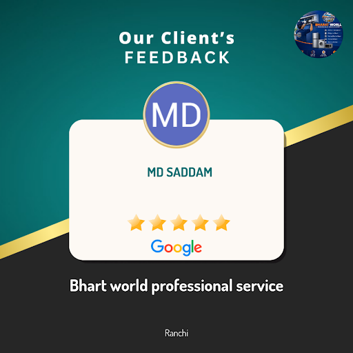 MD SADDAM raves about his exceptional experience with Bhart World Professional Service in Ranchi!… post image