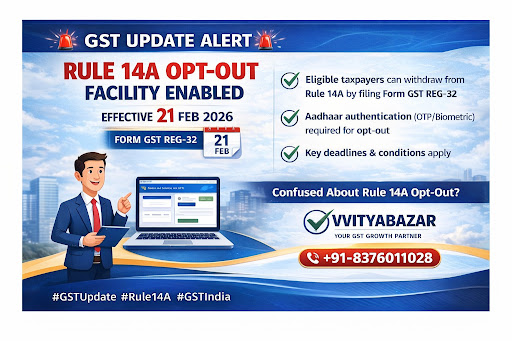 🚨 GST UPDATE | Rule 14A Opt-Out Facility Enabled 🚨 post image