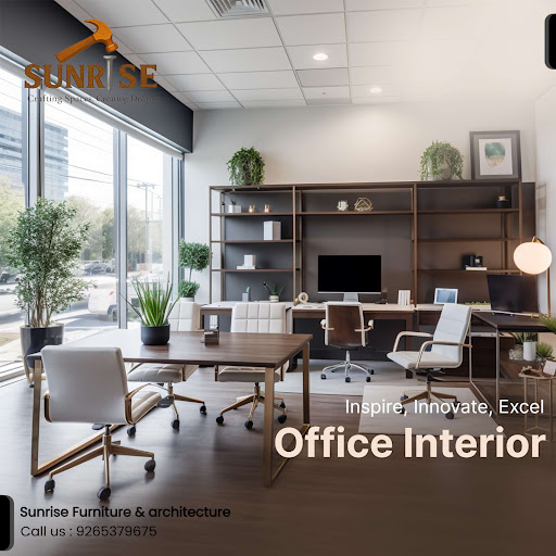Transform your workspace with professional Office Interior Design in Vadodara by Sunrise Furnitur…