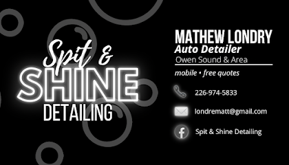 Spit & Shine Detailing car wash in Owen Sound, ON