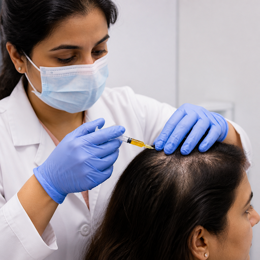 Struggling with hair fall, receding hairline, or thinning hair? PRP therapy at Dr. Aayushi Mohan… post image