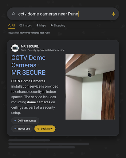 Enhance indoor security with professional CCTV dome camera installation by MR SECURE in Pune. Rel… post image