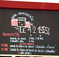 Menu Au Quatre Vingt et Un Page 1