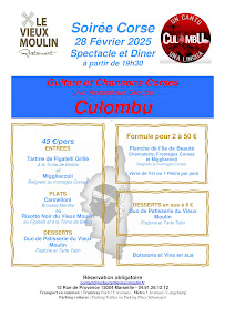 Menu Le Vieux-Moulin Cinq-Avenues Page 1