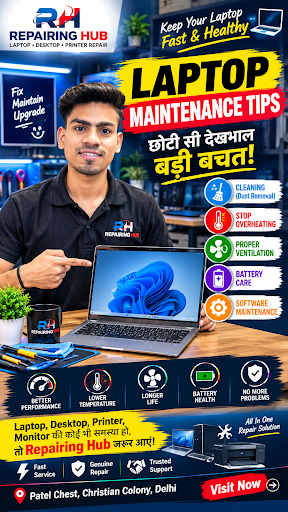 Agar aapke Laptop, Desktop, Printer ya Monitor mein koi problem hai, to Repairing Hub zarur visit… post image
