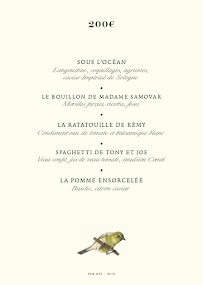 Menu La Forêt Secrète par Jean Imbert Page 2