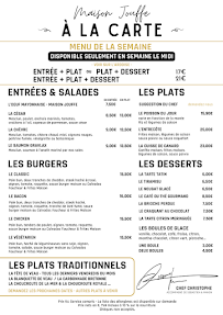 Menu Maison Jouffe Distillerie et Brasserie : Restaurant, Cave & Bar Page 3