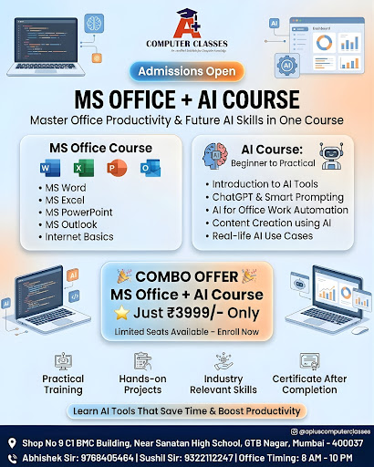 🚀 Admissions Open – A+ Computer Classes 💻✨ post image