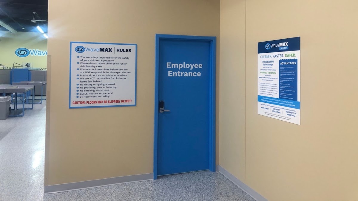 Clean laundry equipment at WaveMAX Laundry in Fargo, ND