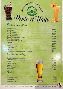 Menu La Perle d'Haiti Page 2