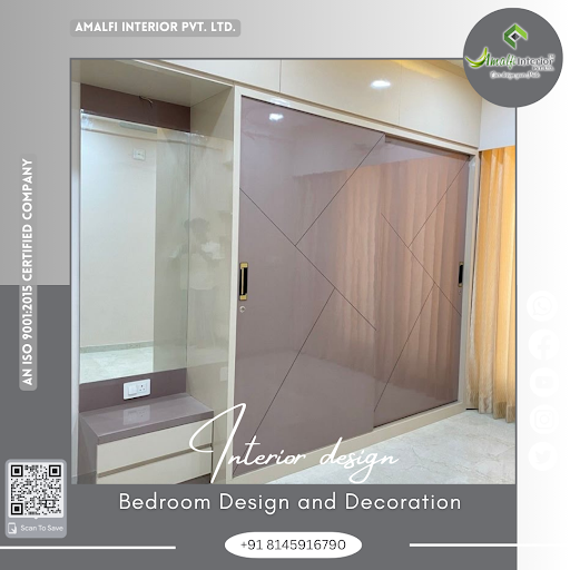 🛏️✨ **Bedroom Interior by Amalfi Interior Pvt Ltd – A Cozy and Stylish Retreat!** ✨🛏️