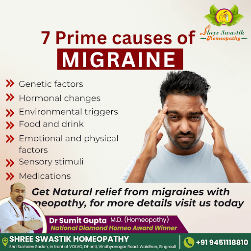 Discover the 7 prime causes of migraines: genetic factors, hormonal changes, environmental trigge… post image