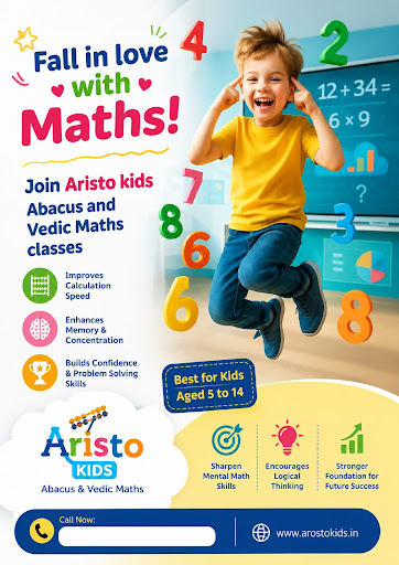 Aristo Kids Abacus Classes help children develop strong mental math skills through a scientifical… post image